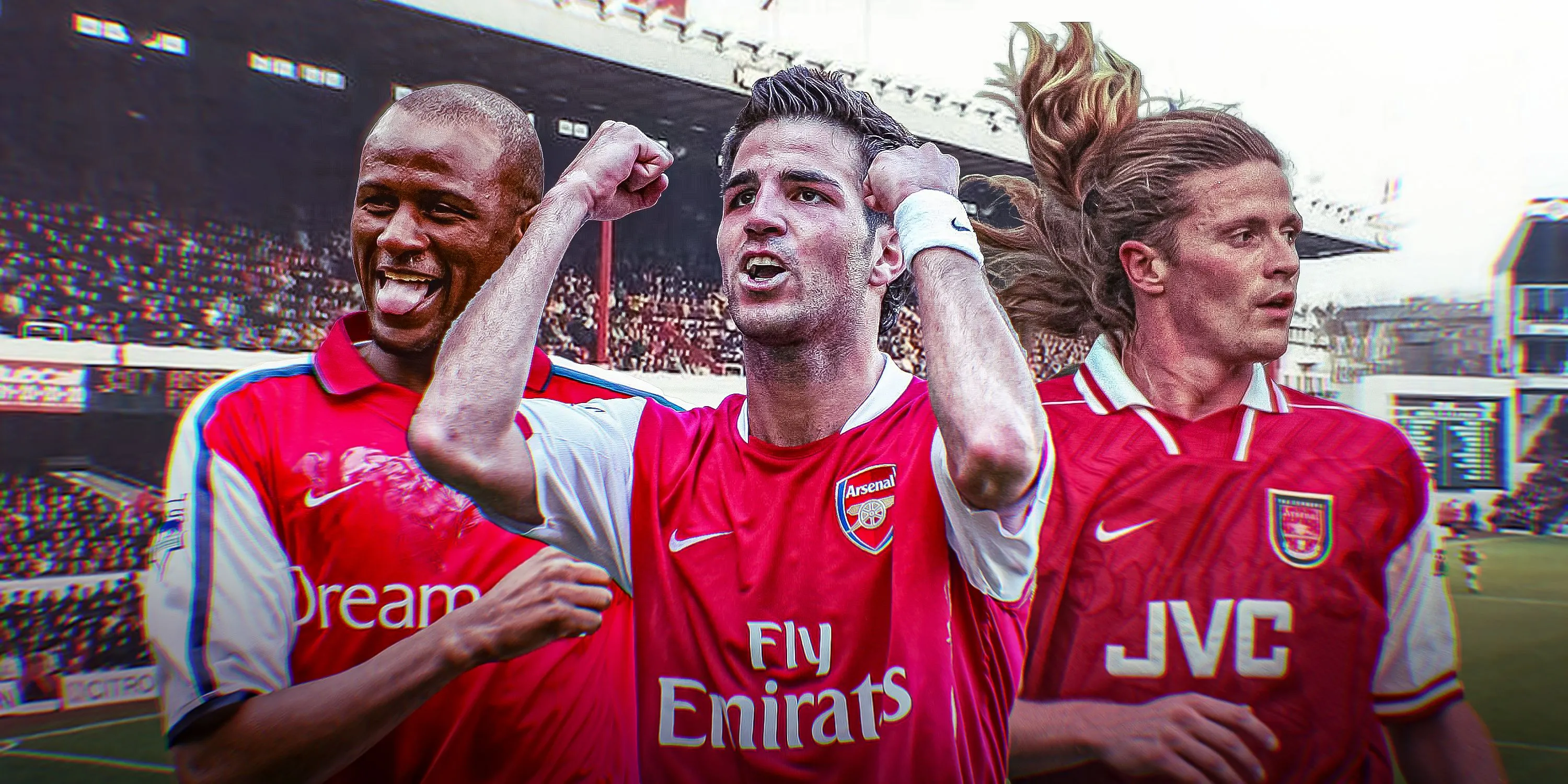 Các huyền thoại tiền vệ Arsenal như Vieira, Fabregas và Petit tại Highbury