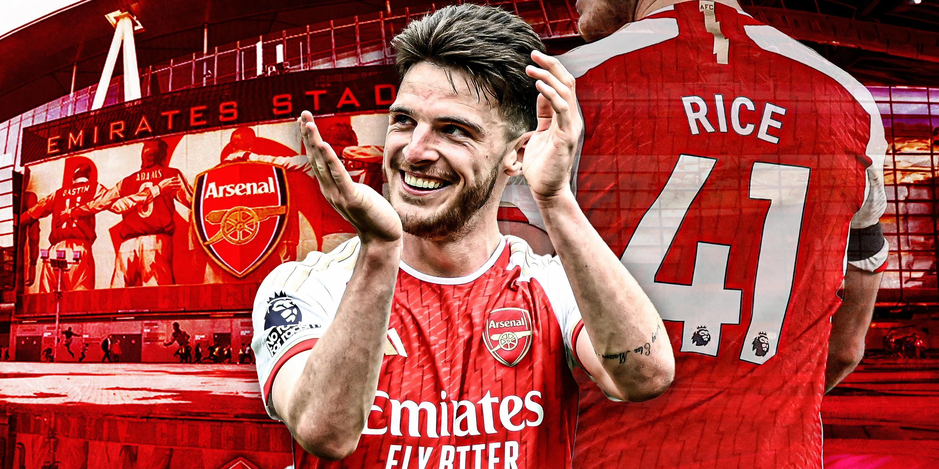 Declan Rice trong màu áo Arsenal, trụ cột tuyến giữa Pháo thủ