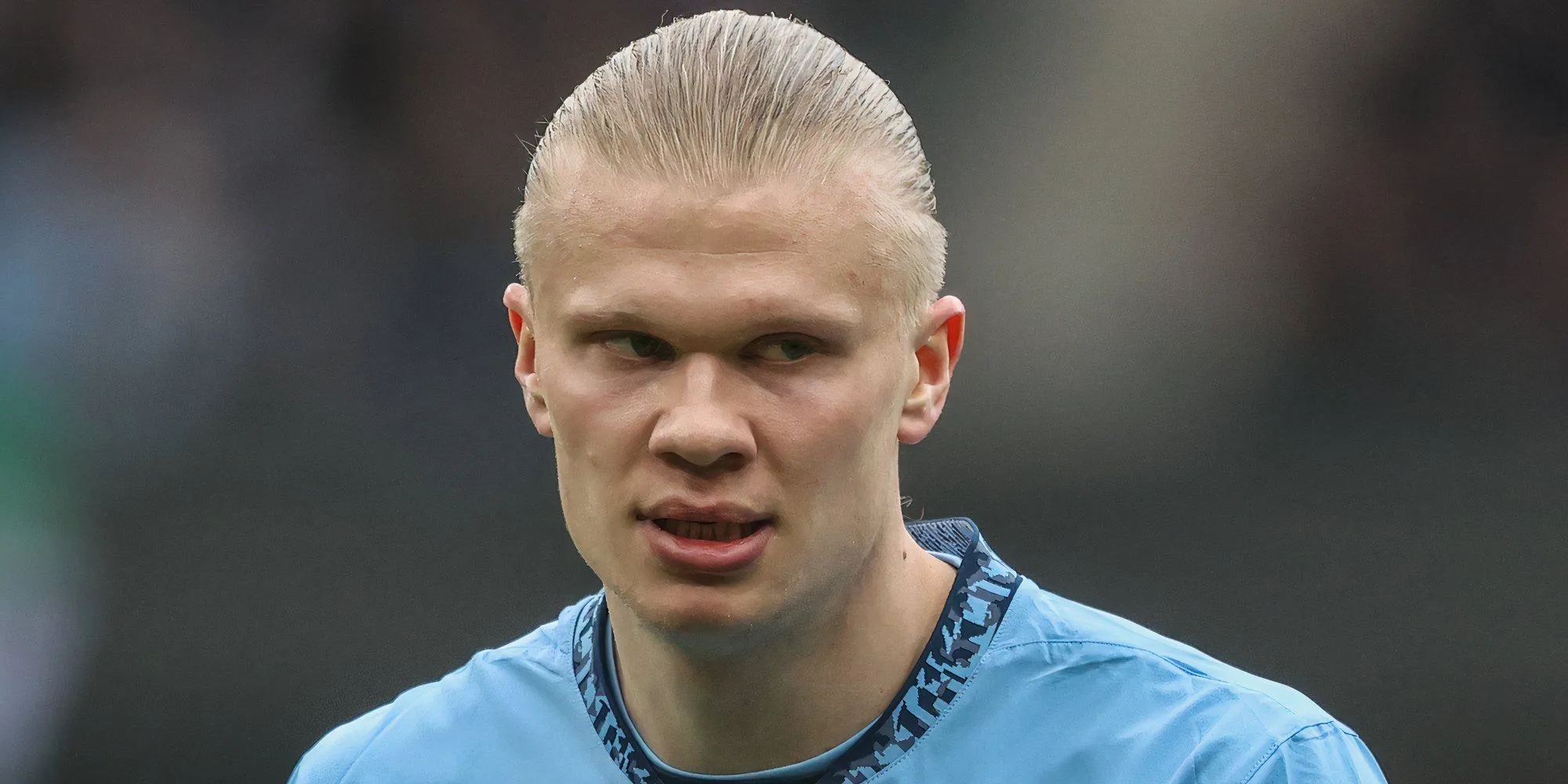 Tiền đạo Erling Haaland trong màu áo Manchester City