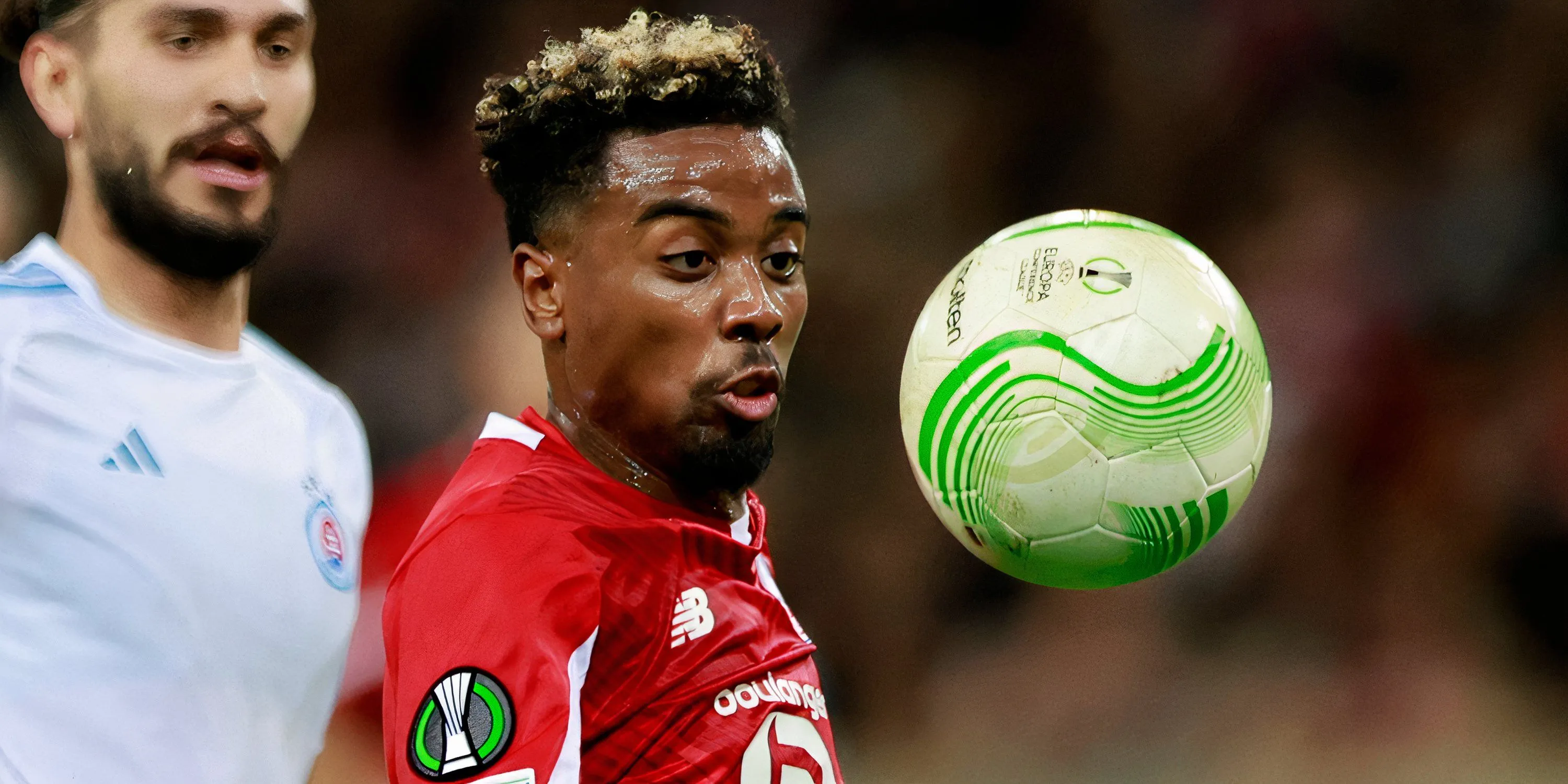 Angel Gomes trong màu áo Lille thi đấu tại Conference League