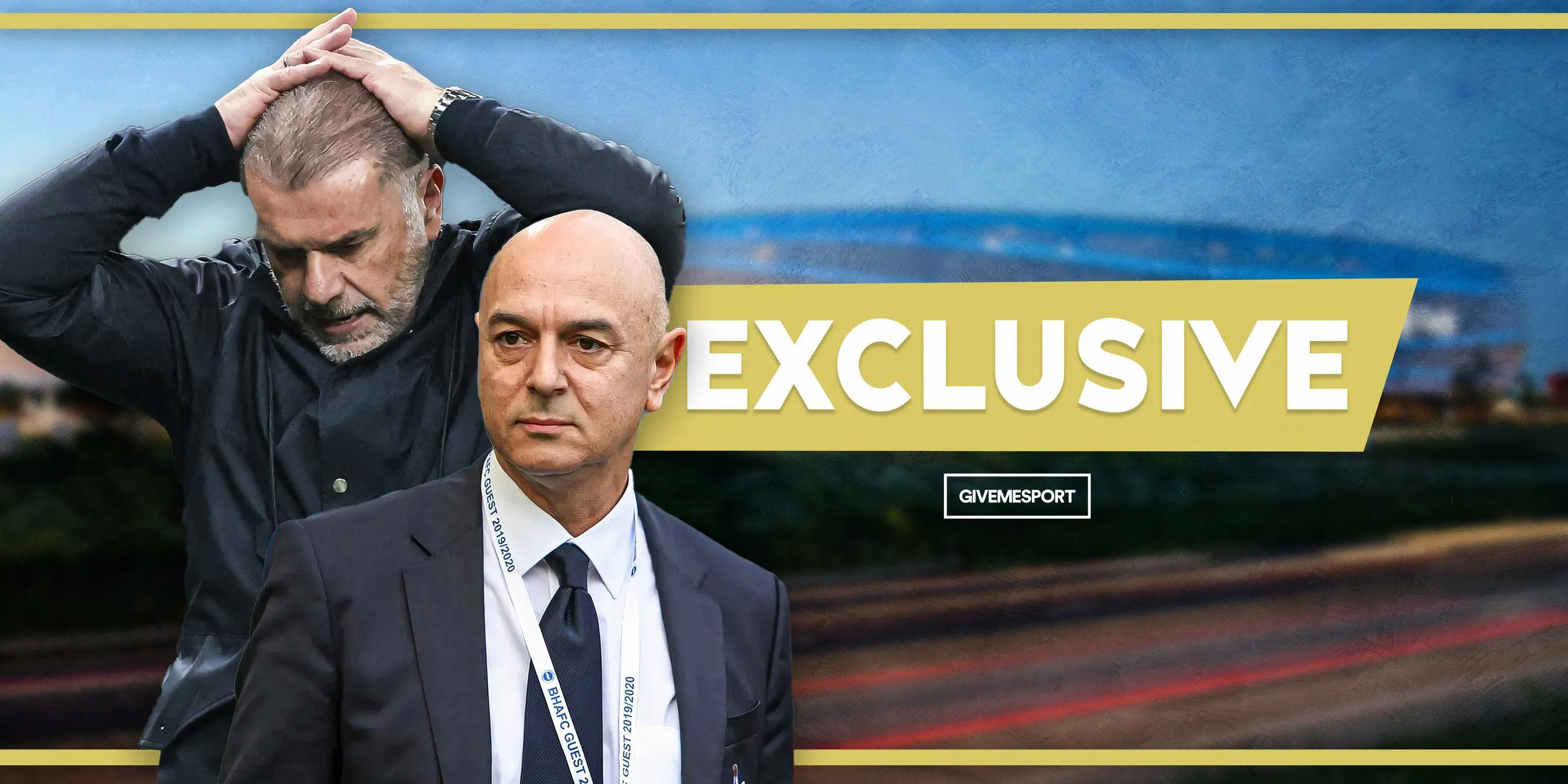 Chủ tịch Tottenham Daniel Levy và cựu HLV Ange Postecoglou.