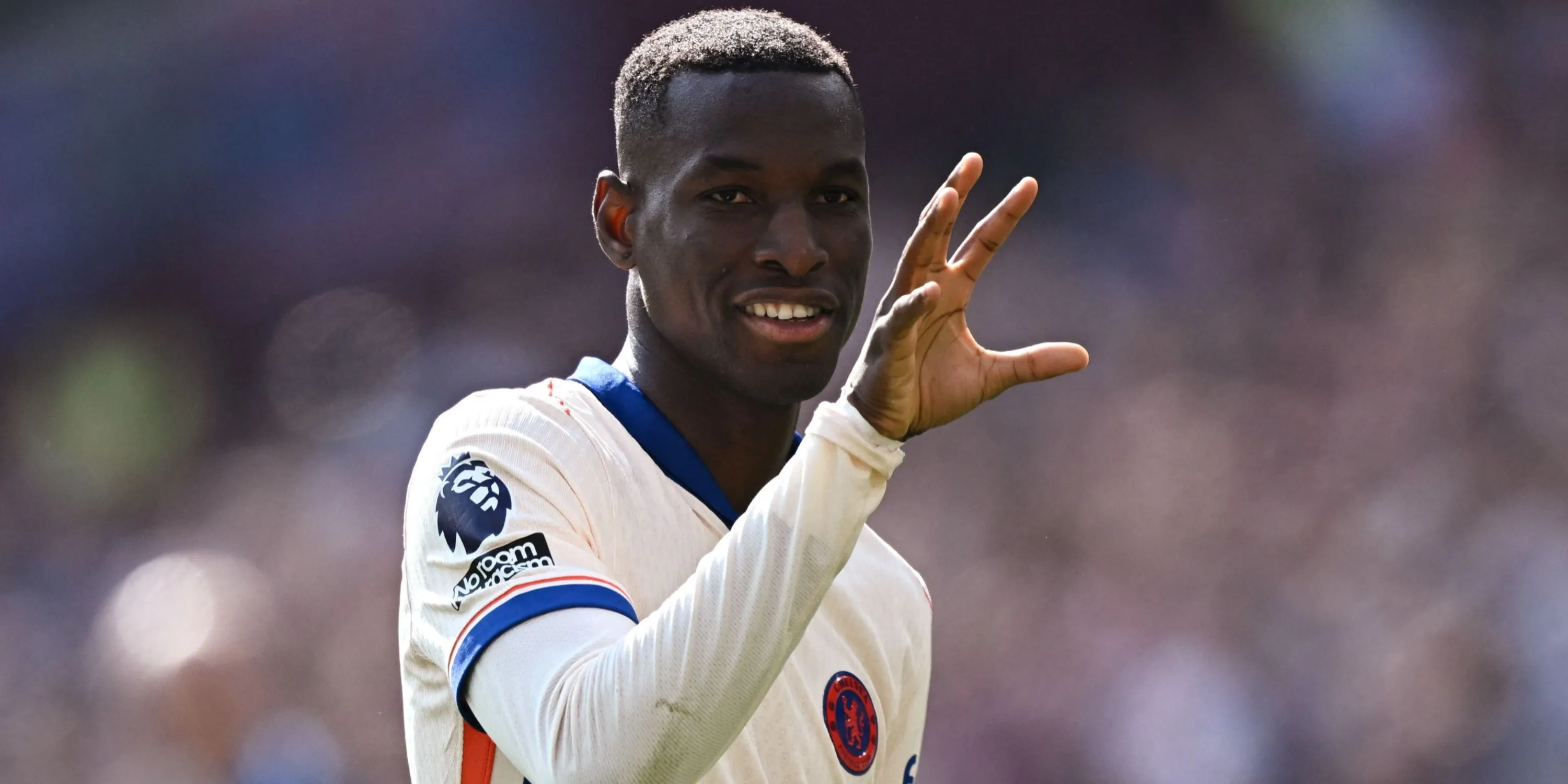 Nicolas Jackson, tiền đạo Chelsea được đồn đoán là mục tiêu chuyển nhượng của Manchester United