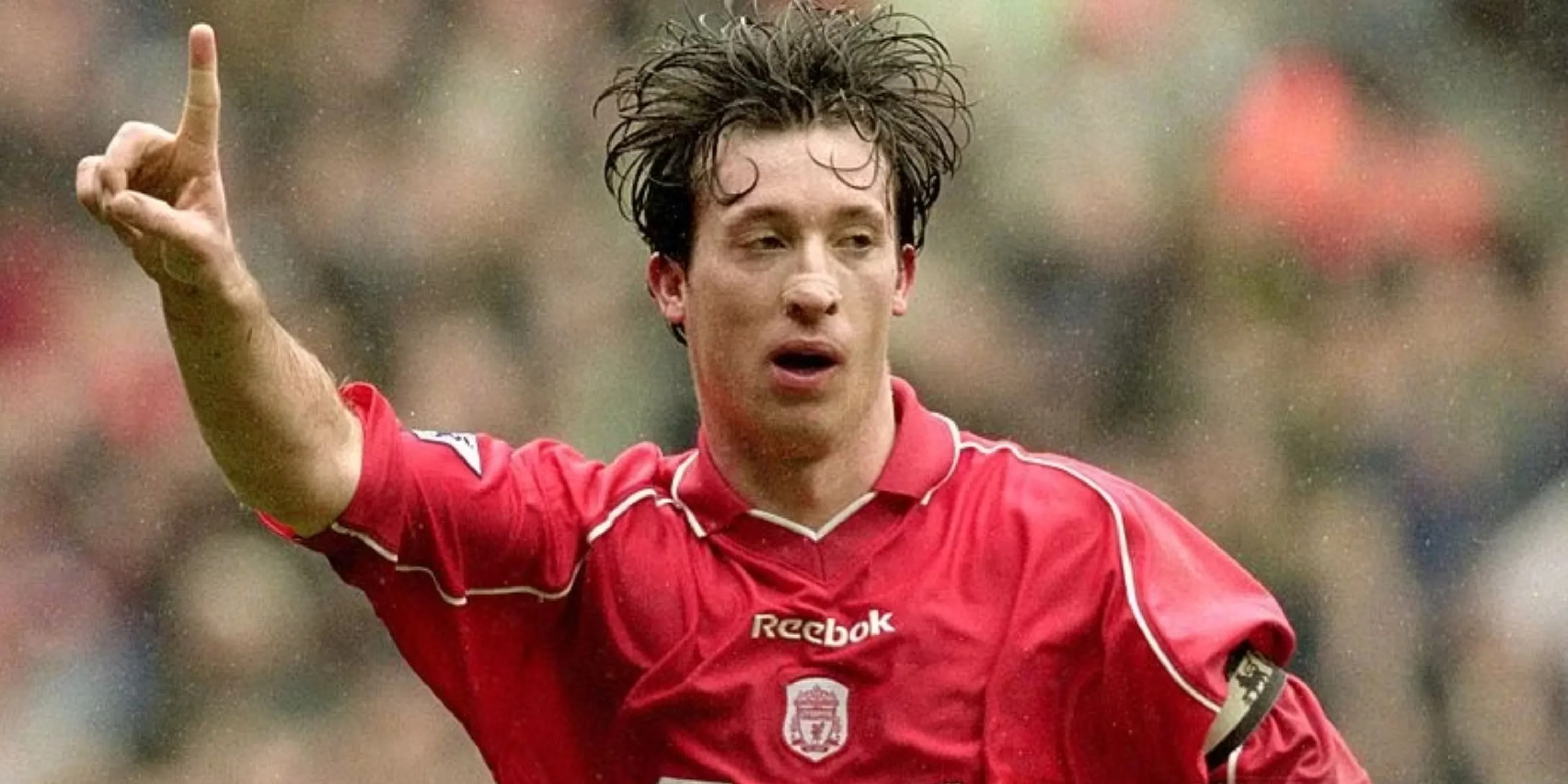 Robbie Fowler ăn mừng bàn thắng cho Liverpool