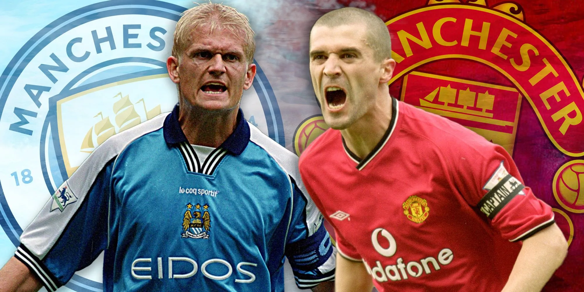 Roy Keane và Alf-Inge Haaland trong một pha tranh chấp nổi tiếng