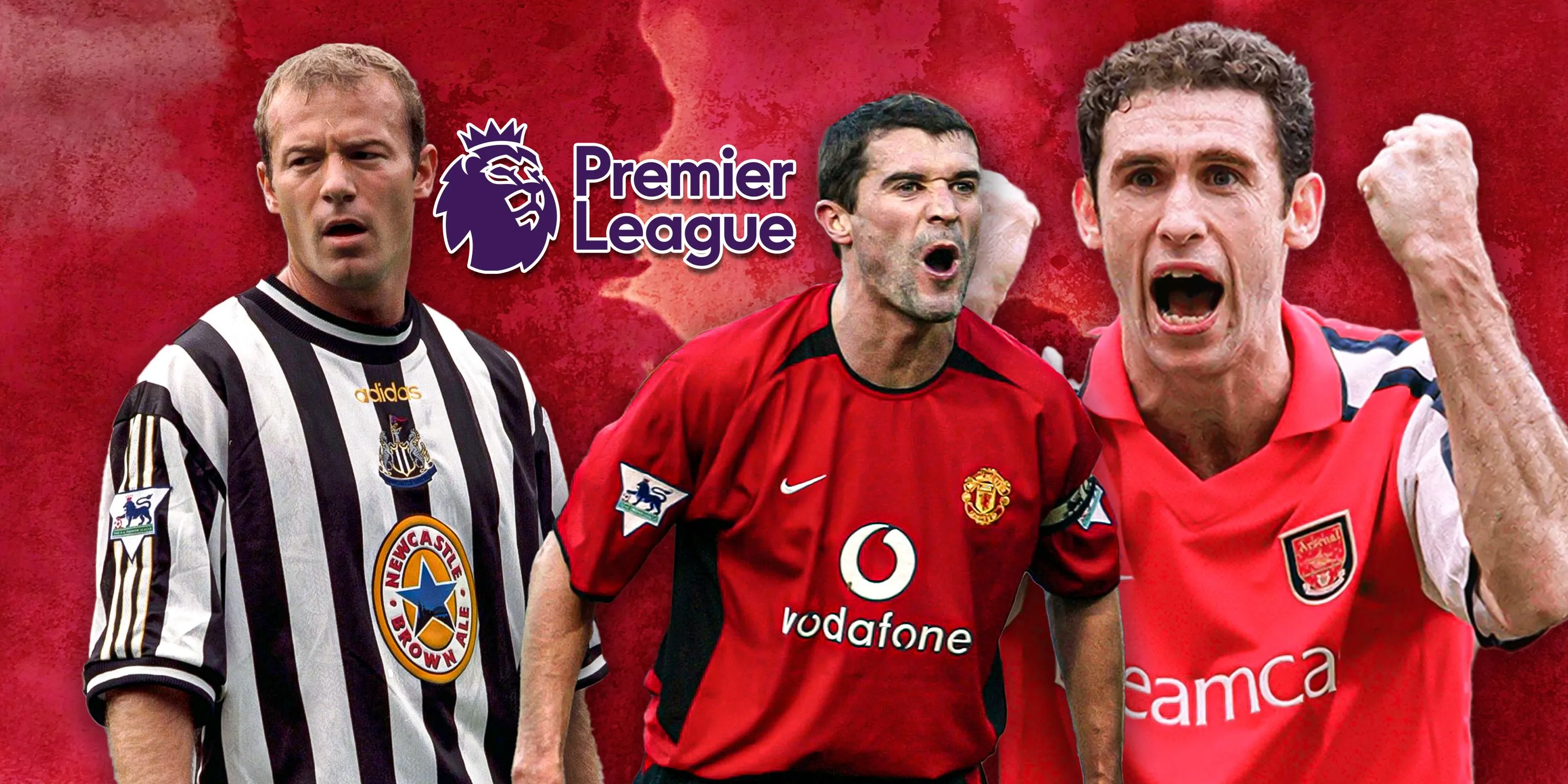 Roy Keane và Patrick Vieira - hai tiền vệ trung tâm rắn mặt, được xếp hạng trong số những cầu thủ đáng sợ nhất Premier League