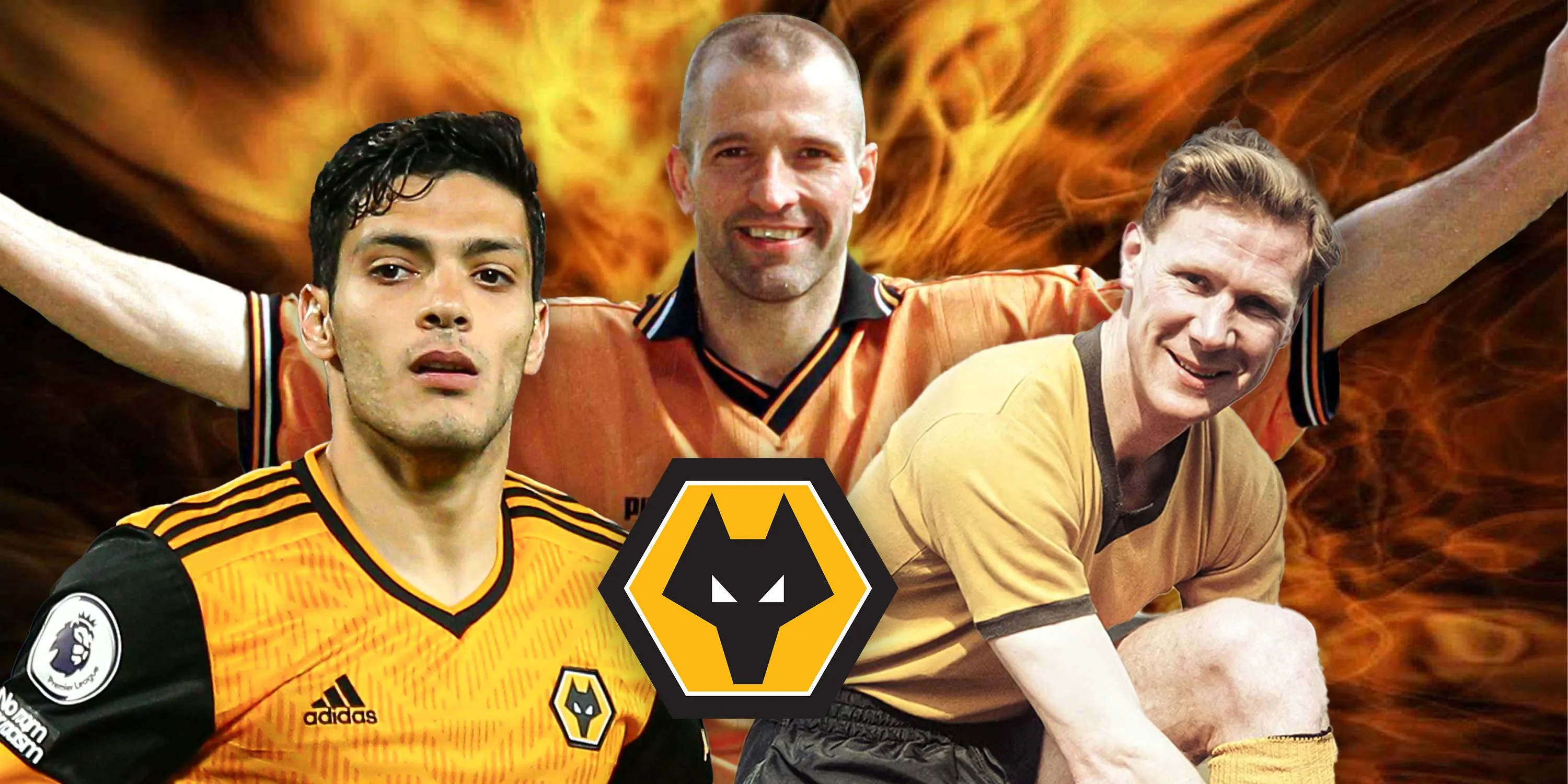 Các huyền thoại Wolves Steve Bull, Raul Jimenez và Bill Slater