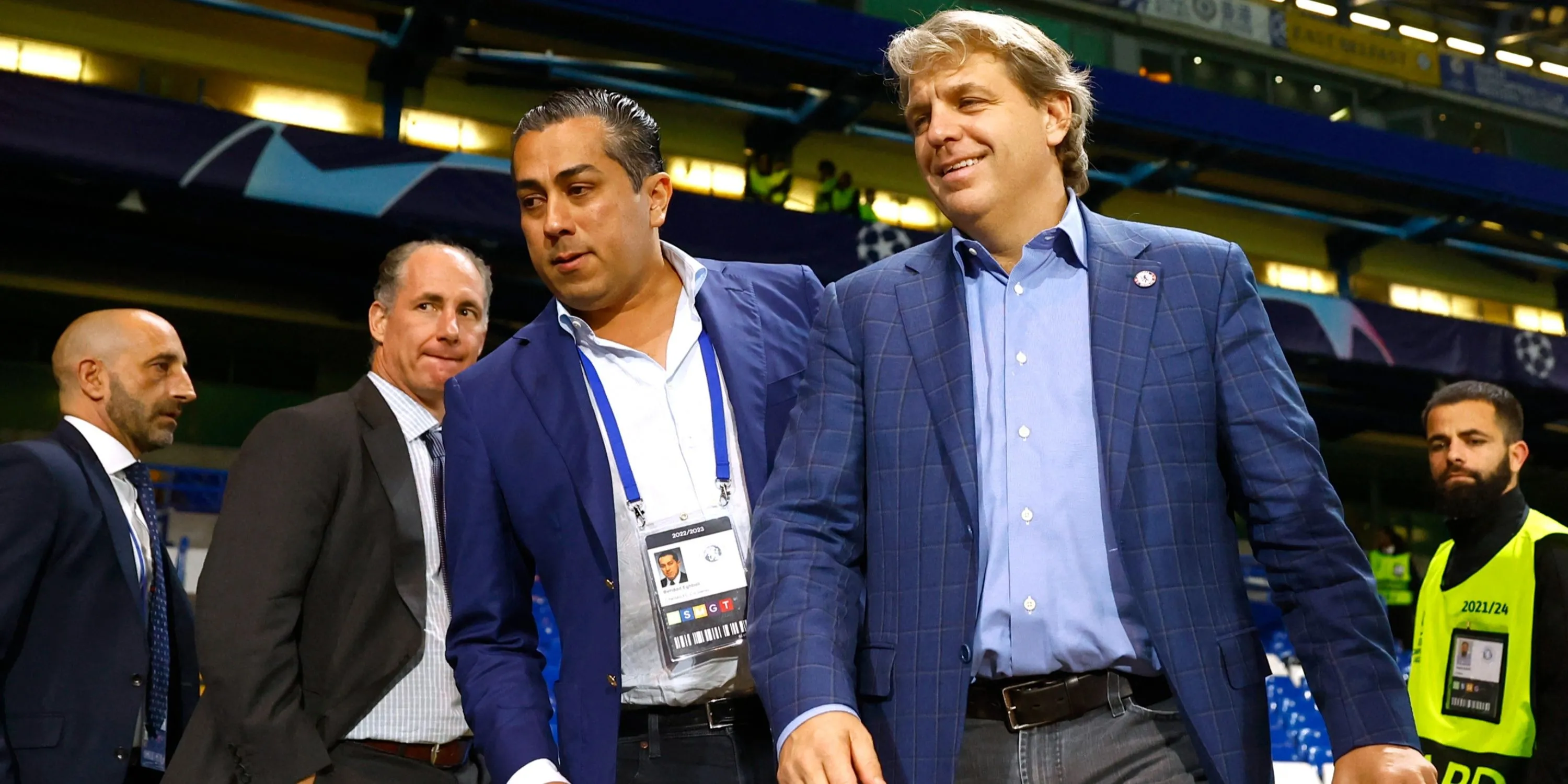 Đồng chủ sở hữu Chelsea Todd Boehly và Behdad Eghbali tại Stamford Bridge