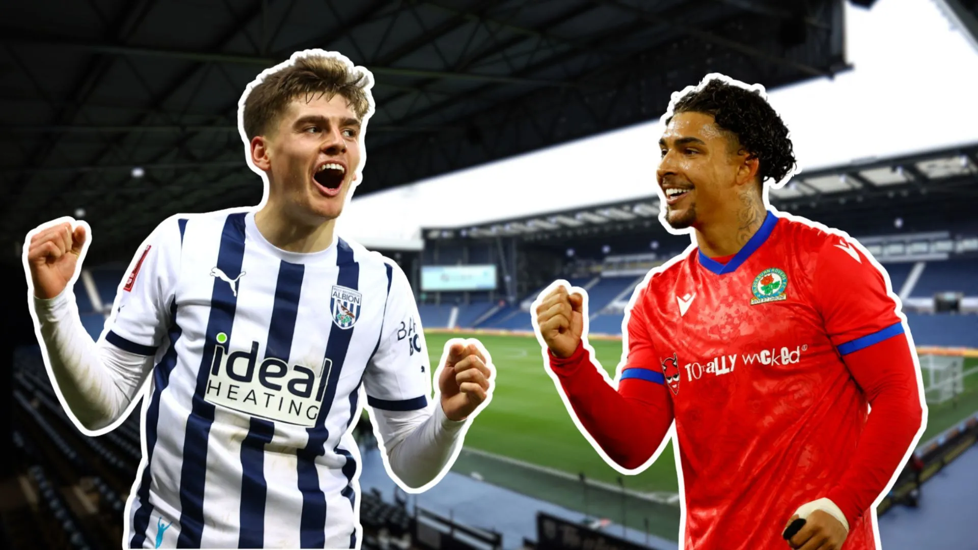 Hai cầu thủ Tom Fellows và Tyrhys Dolan của West Brom