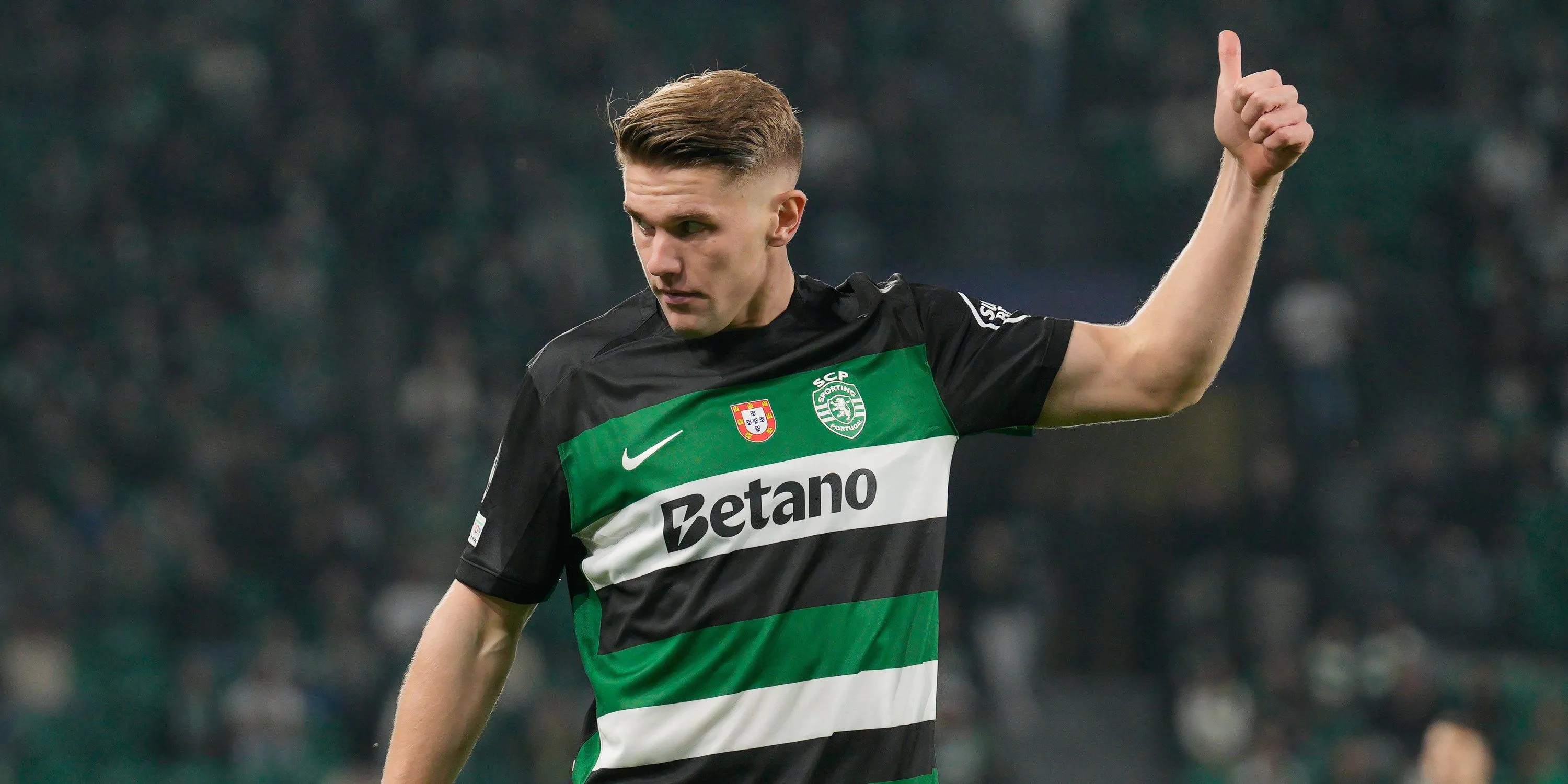 Viktor Gyokeres, cầu thủ được cho là đã đạt thỏa thuận cá nhân với Arsenal.