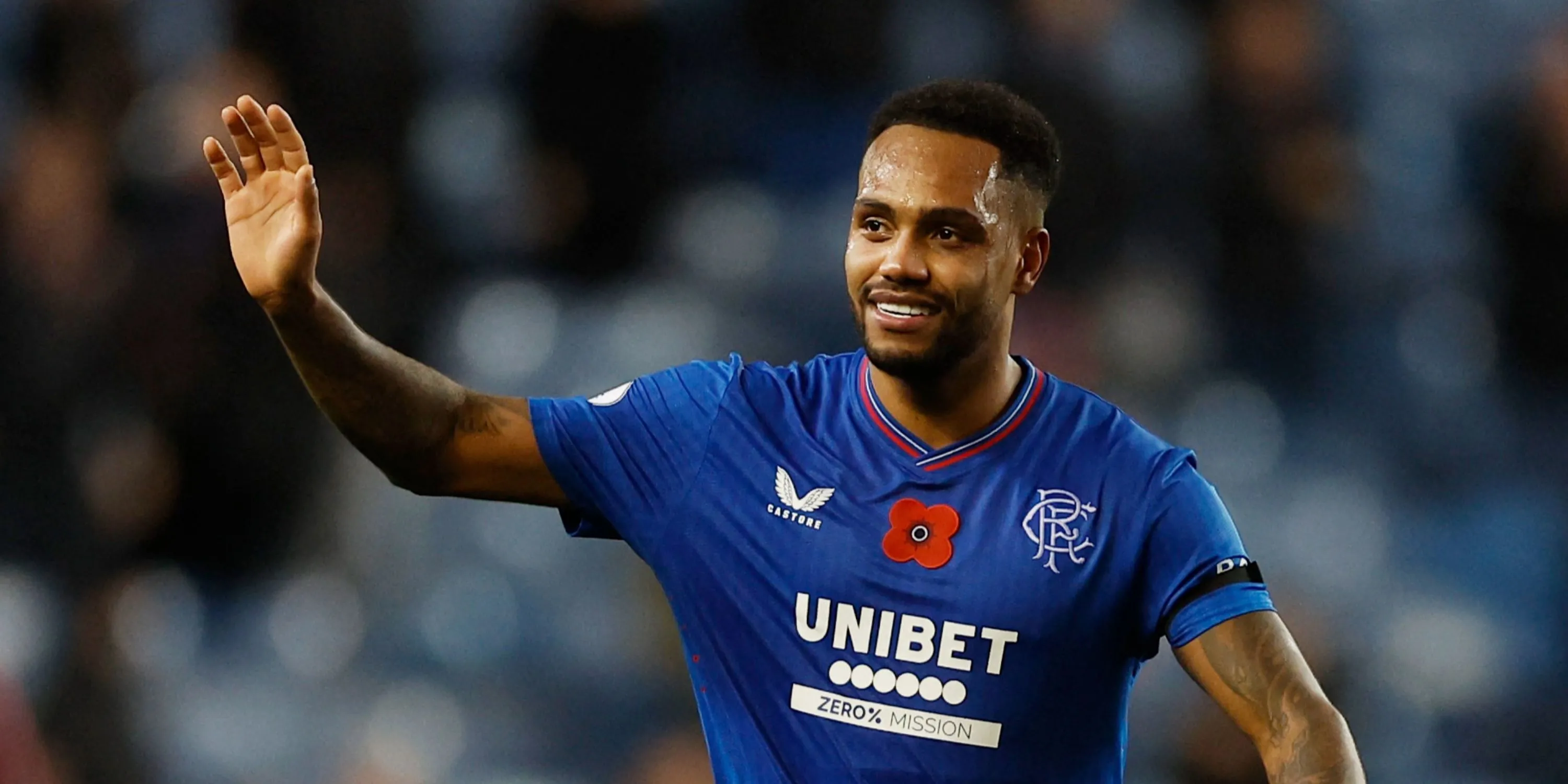 Tiền đạo Danilo của Rangers thi đấu tại Giải VĐQG Scotland