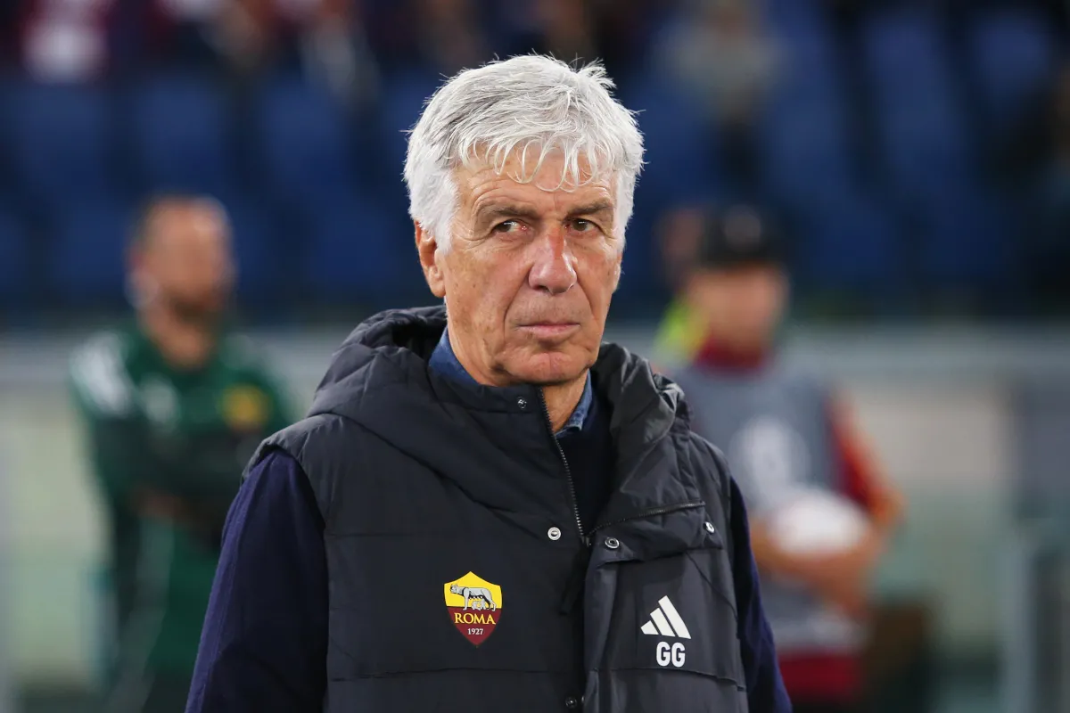 Huấn luyện viên Gian Piero Gasperini của AS Roma trong trận đấu UEFA Europa League gần đây