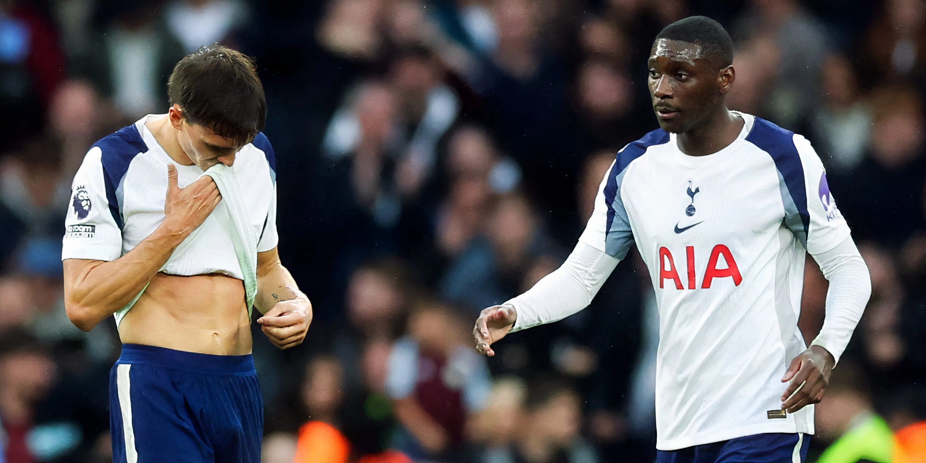Joao Palhinha và Randal Kolo Muani khi chơi cho Tottenham